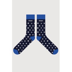 Skarpetki granatowe w ikonki Shoper Blue rozmiar 35-39