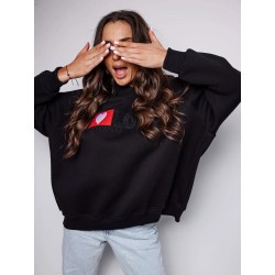 Bluza damska oversize czarna - rozmiar uniwersalny