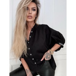 Koszula damska czarna uniwersalna, elegancka i sportowa - P2-682-U