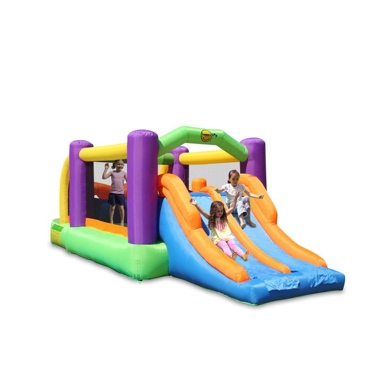 Dmuchany Tor Przeszkód z Trampoliną HappyHop – Zamek Dmuchany