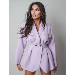 Marynarka damska elegancka, dopasowana, kolor lila, uni