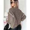 Sweter Damski Cappuccino - Elegancki Sweter Klasyczny