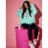 Bluza damska oversize jasnomiętowa, rozmiar uniwersalny 46/23A