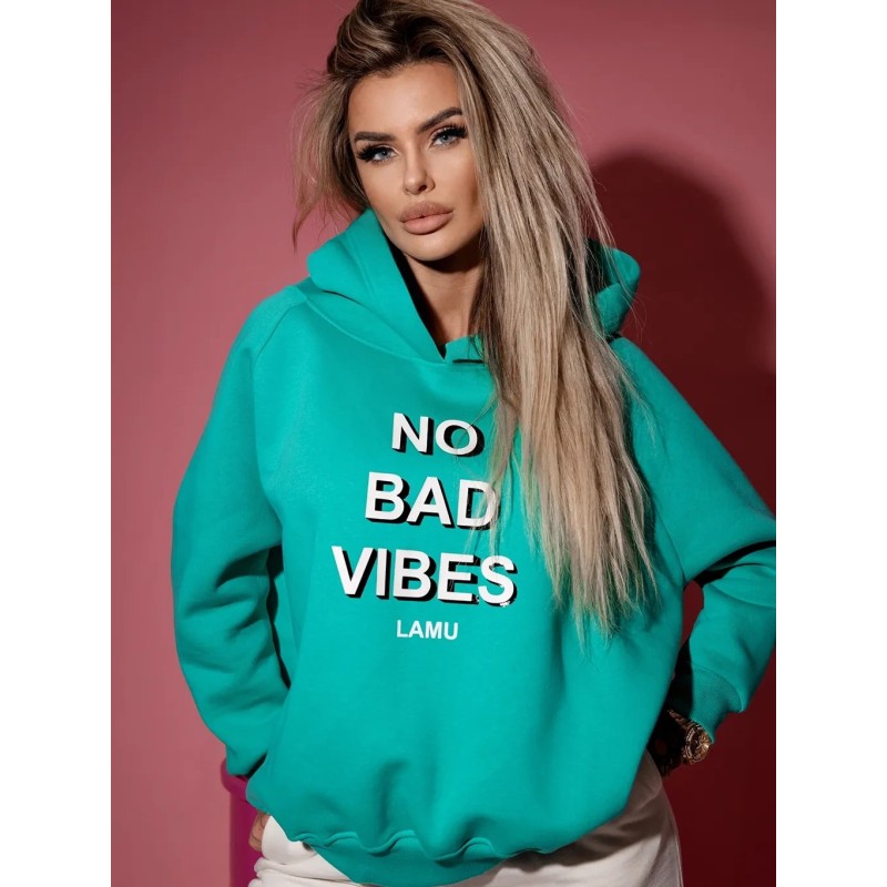 Bluza damska oversize miętowa, rozmiar uniwersalny 46/23A