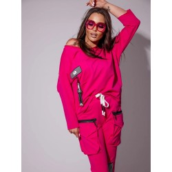 Bluza damska uniwersalna bawełniana fuksja - P2-906-U