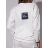 Bluza damska oversize ECRU, rozmiar uniwersalny - bawełna