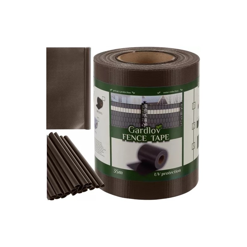 Taśma ogrodzeniowa 19cmx35m 450g/m2 brązowa 23702