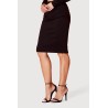Spódnica Lyon bordowa dzianinowa z kaszmirem mini | elegancja